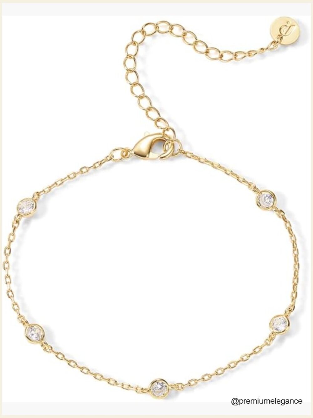 Stackable Gold Bead Bracelet - Adjustable Dainty Chain Lobster Claw